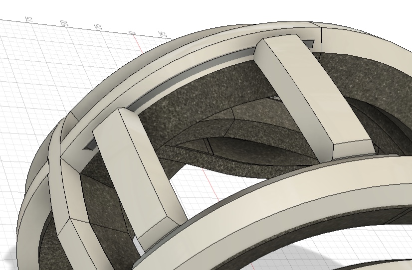 Fusion 360 model, band detail